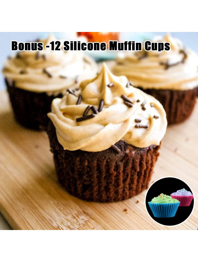 Silicone Muffin Pan Cupcake Set Mini 24 Cups and Regular 12 Cups Muffin Tin Nonstick BPA Free Food Grade Silicone Molds with 12 Silicone Baking Cups - BXGNU8YDN