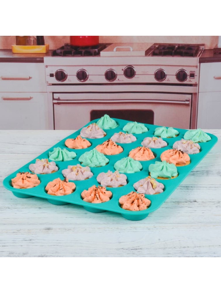 Silicone Muffin Pan Cupcake Set Mini 24 Cups and Regular 12 Cups Muffin Tin Nonstick BPA Free Food Grade Silicone Molds with 12 Silicone Baking Cups - BXGNU8YDN