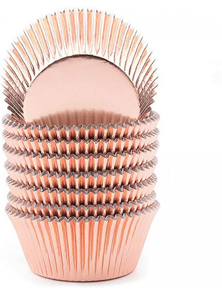 Vibrille Rose Gold Foil Cupcake Liners Standard Muffin Baking Cups 200-count - BXS7S0YLG