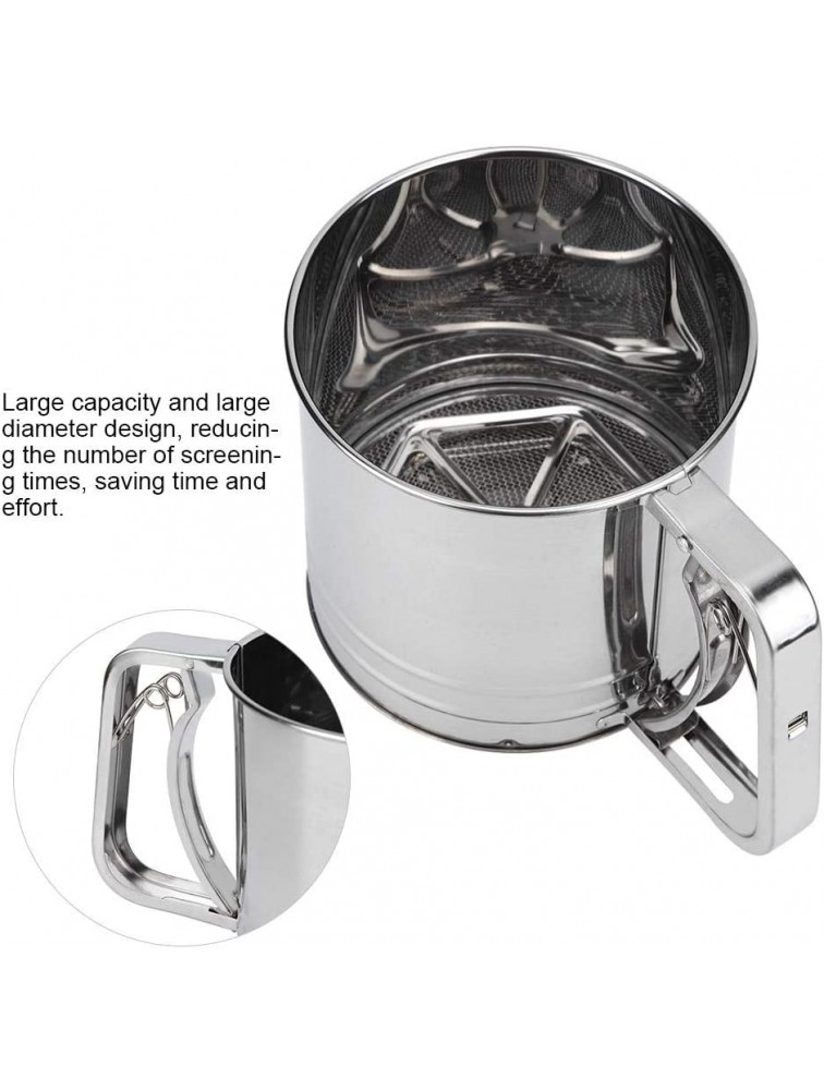 Fdit Stainless Steel Double Layer Manual Flour Sifter Sieve Strainer Kitchen Cooking Baking Tool - B7VIZD7UG