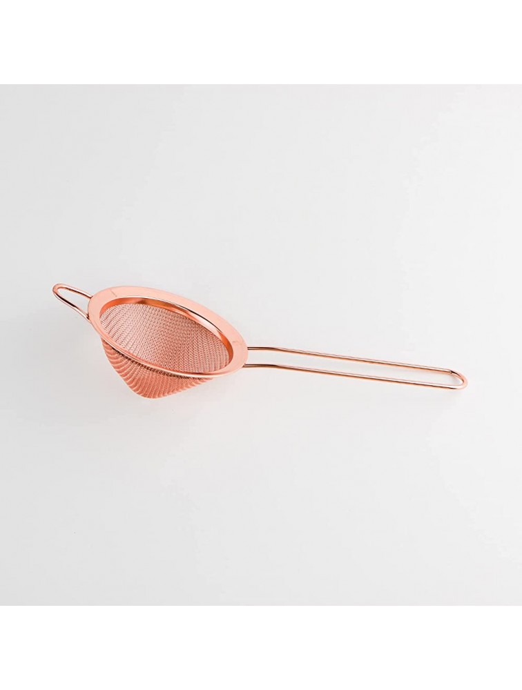 Rose Gold Tea Sifter – Stainless Steel Tea Strainer with Long Handle – Fine Mesh Sieve- Eliminate Clumps – Perfect for preparing Traditional Matcha Tea - BCNODFXRD