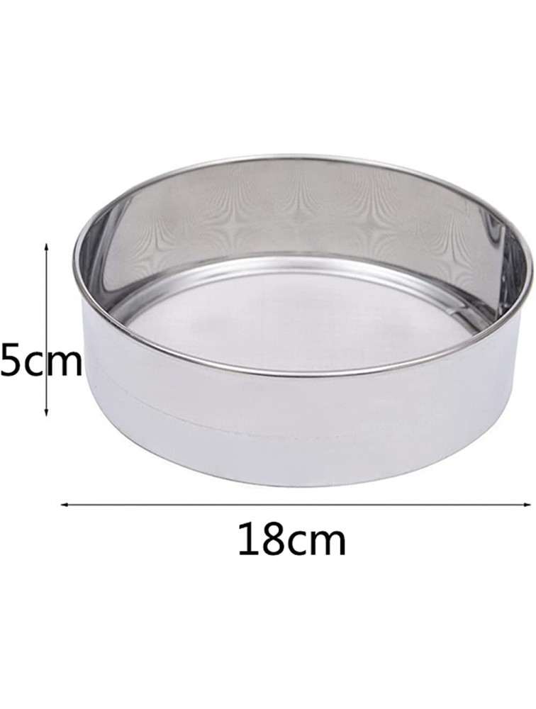 Stainless Steel Round Flour Sieve 7 Inch Flour Sifter for Baking Mini Fine Mesh Flour Sieve with 40 Mesh for Baking Straining Powdering Tea Juice - B2TCOQDU1