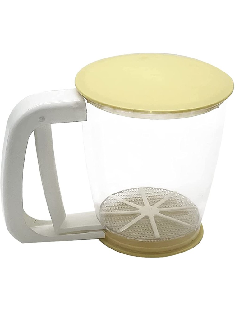 WENH Flour Sifter Baking Sieve with Lid for Powder Sugar 3 Cup WENH - B1CF8IKVF
