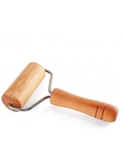 1 Piece 9.5cm Wide Wood Pastry Pizza Roller Wooden Brayer Wooden Rolling Pins Wood Dough Roller 5D Diamond Painting Tool Wooden Roller for Baking or Ceramic Pottery Clay Working - BXLE6G7OZ