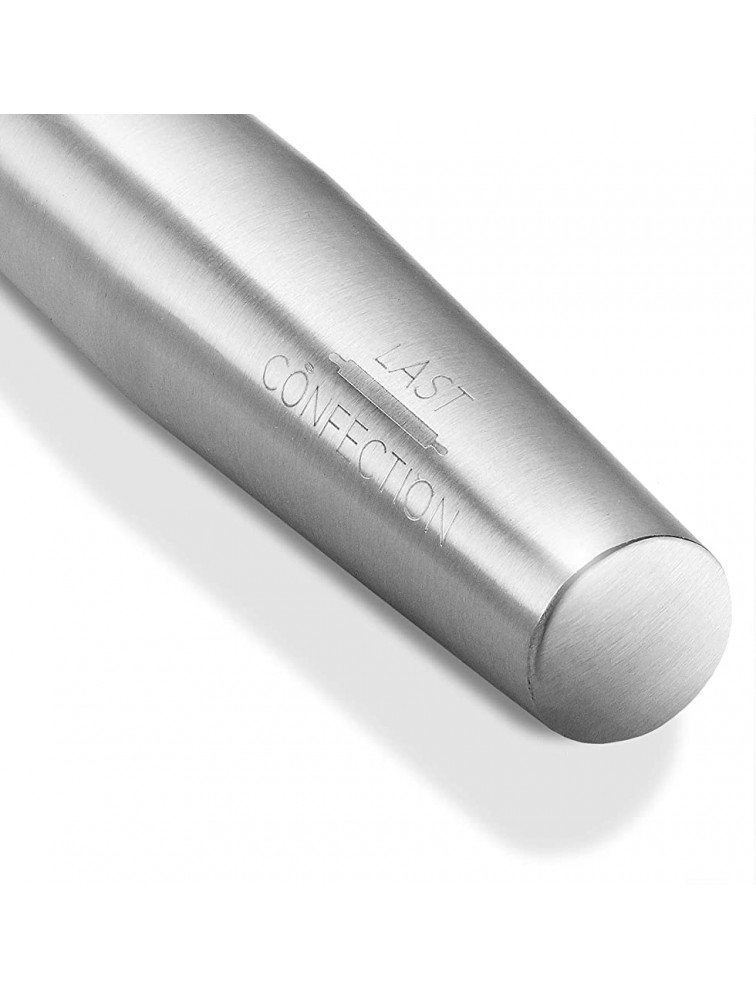 16 Stainless Steel French Rolling Pin by Last Confection Tapered Design for Pasta Baking Cookies Pastries and Pizza Dough - BBAQBMRRB