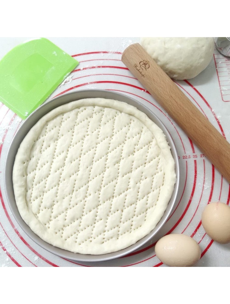 Bakehope Rolling Pin for Baking Pasta Pizza Bread Natural Beech Wood Dough Roller15.75 Inches dowel - BXI4PKWIL