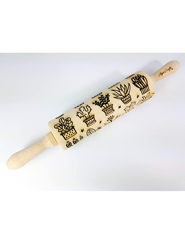 CACTUS Embossing Rolling Pin by Algis Crafts - BB2ZWTXJ4