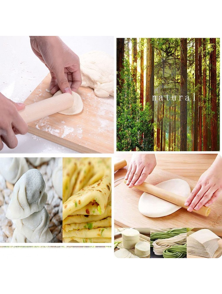 HuangYiFu Solid Wood Rolling Pins Non-Stick Easy Handle Eco-Friendly Kitchen Baking Rolling Pin for Dough Roller - BFGT8FZR2