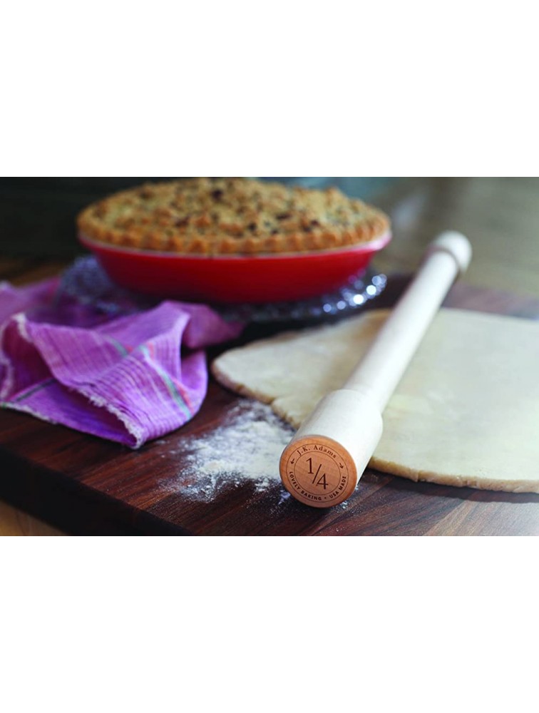 J.K. Adams Lovely Maple Wood Rolling Pin 24-inches by 1-3 4-inches by 1 4-inches - BHHWALMV9