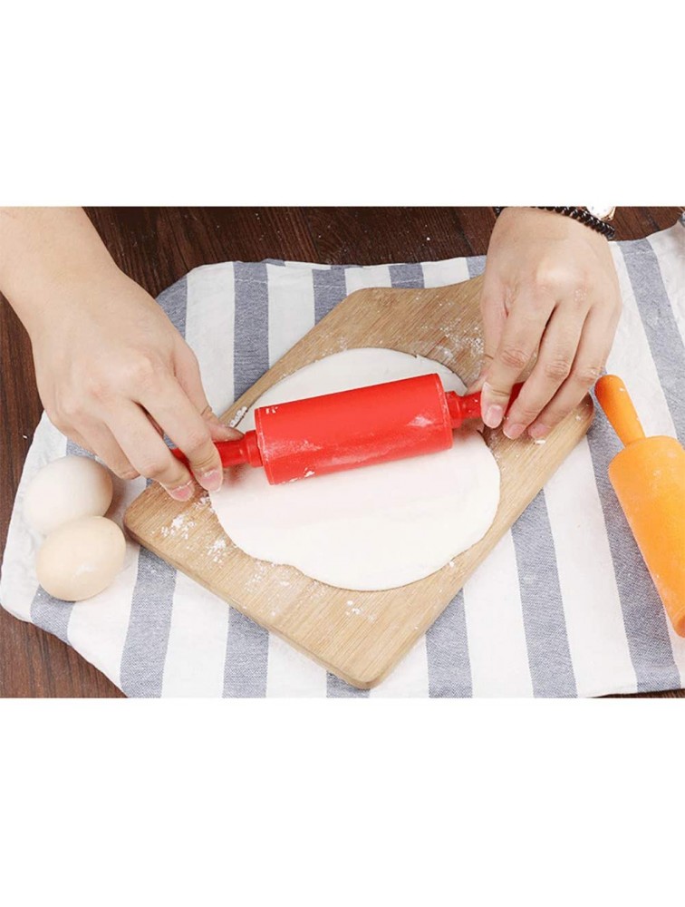 NUOMI Kids Rolling Pin for Baking Playdough 2 Pack Non-Stick Silicone Small Rolling Pins for Home Kitchen - B0OW6OYXR