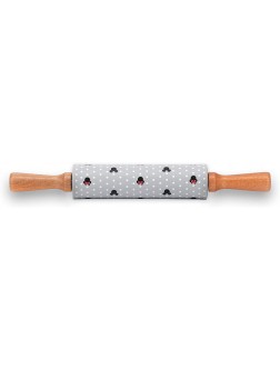 Open Road Brands Disney Mickey and Minnie Mouse Polka Dot Rolling Pin Adorable Mickey Mouse Rolling Pin for Baking - BFGEIDUVX