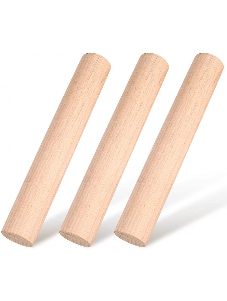 Small Wooden Rolling Pin Dumpling Dough Roller Wooden Mini Rolling Pins Essential Kitchen Utensil Tool for Fondant Pasta Bread Pastry Cookies Pizza Pie Cylinder Style 6.3 Inch 3 - BAWCDKB5Y