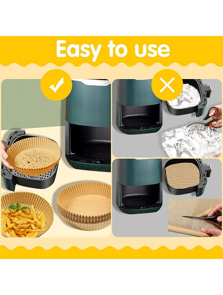 100 Pcs Air Fryer Disposable Paper Liner Food Grade Air Fryer Liners Round Non Stick Air Fryer Parchment Paper 6.3 Inch Baking Paper for 3-5QT Air Fryer - BUY5IBHJ2