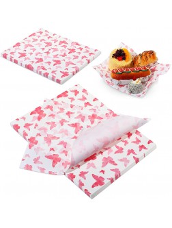 150 Pcs Wax Paper Sheets Baking Wrapping Wax Paper Roll Butterfly Deli Paper Sheets Holiday Tissue Paper for Food Basket Sandwich Hamburger Butterfly Theme Baby Shower Birthday Party Dessert Decors - BNJ4VZKNV