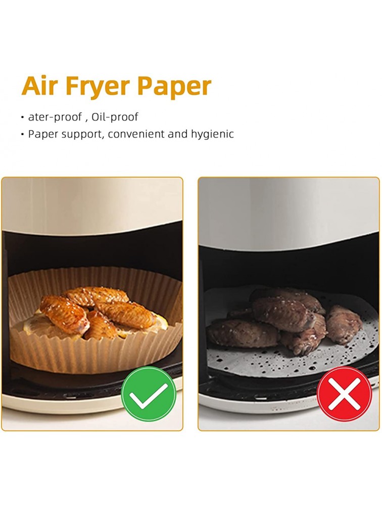 50 PCS Air Fryer Disposable Paper Liner,Disposable Fryer Paper Pads Non-Stick Air Fryer Liners,Oil-proof Baking Paper for Microwave Oven Air Fryer - B0QKIR9UM