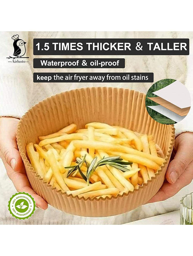 9.45 Inch Air Fryer Disposable Paper Liner [XL Size] Air Fryer Liners for 6QT or Bigger Air Fryer Non-stick Food Grade Baking Paper 50PCS - BJCMXH2CI