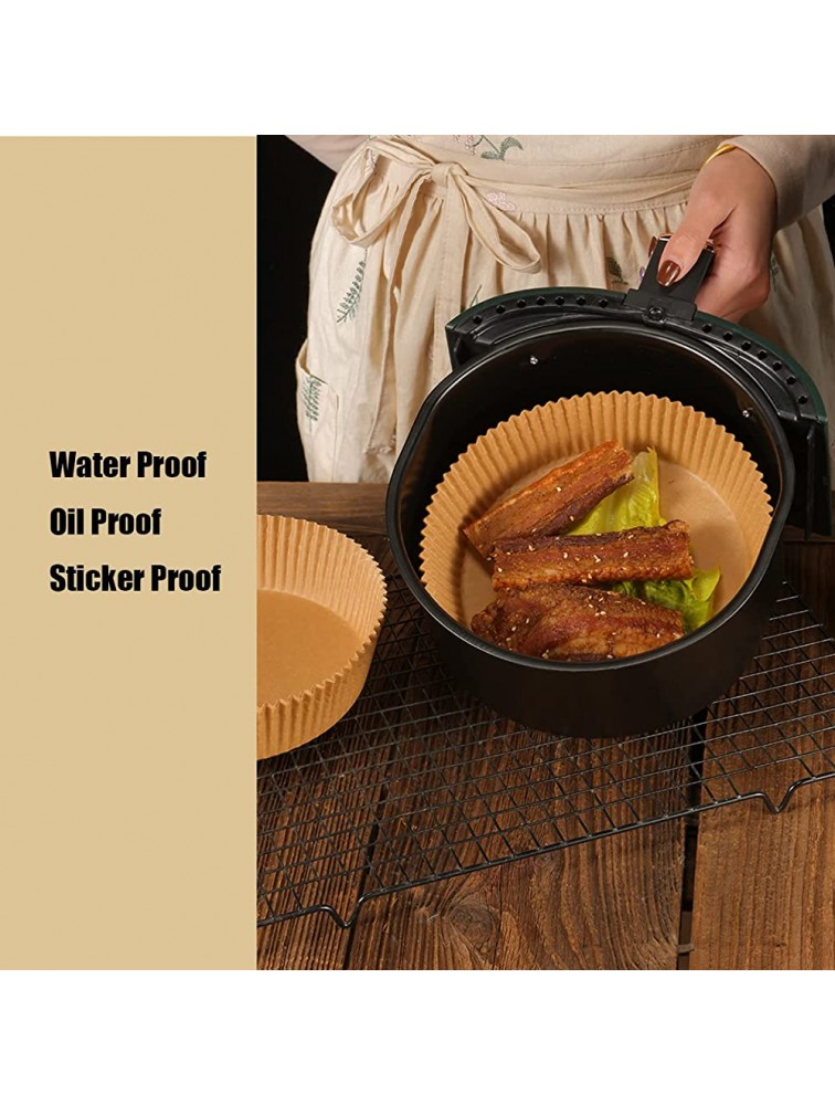 Air Fryer Liners,Air Fryer Disposable Paper Liner Non-Stick Natural Parchment Paper Liners,Oil-Proof Water-Proof Baking Paper,Parchment for Baking Roasting Microwave 105PCS - BG0VEXUUU