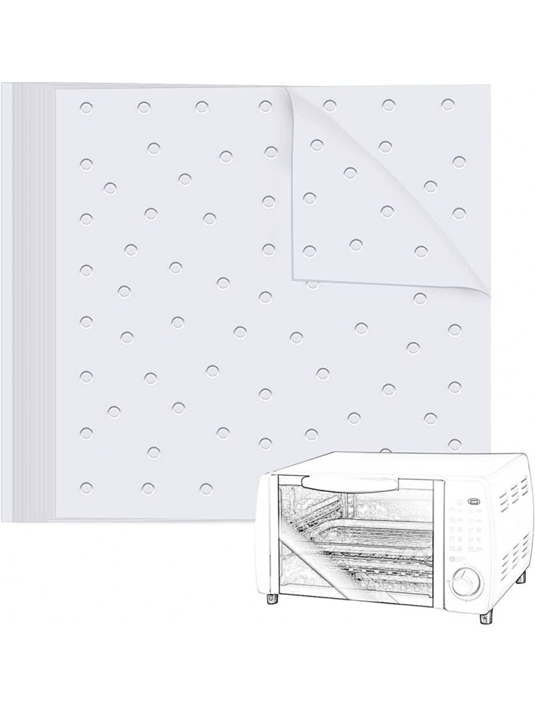 Air Fryer Parchment Liners 100pcs 11x12Inch Square Air Fryer Paper Perforated Parchment Liner Steaming Paper for Air Fryer Oven Steaming Basket and More7.5 8.5 9.5inch Available - BC4PCS2S1