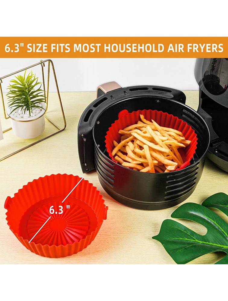 Air Fryer Silicone Pot Air Fryer Oven Accessories Replacement for Flammable Parchment Liner Paper No Need to Clean the Air Fryer Top: 6.3 inches Bottom: 5.7 inches - BOGB4FUAL