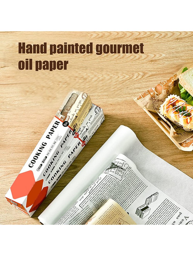 Parchment Baking Paper Roll High Temperature Resistant Non-stick Waterproof Greaseproof Baking Paper Air Fryer Steaming Grilling Food Wrap Paper Cooking Paper 0.98 x 26.24 FT Brown*1 - B1Y29KKCK