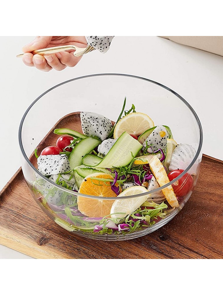100oz Clear Thick Durable Glass Salad Fruit Dessert Serving Mixing Round Bowls8.7 22cm X 4.3 11cm - BB03X7AQY