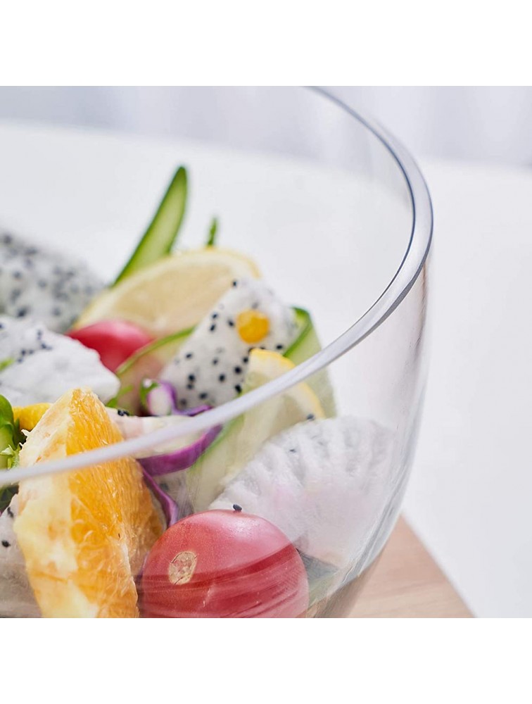 100oz Clear Thick Durable Glass Salad Fruit Dessert Serving Mixing Round Bowls8.7 22cm X 4.3 11cm - BB03X7AQY