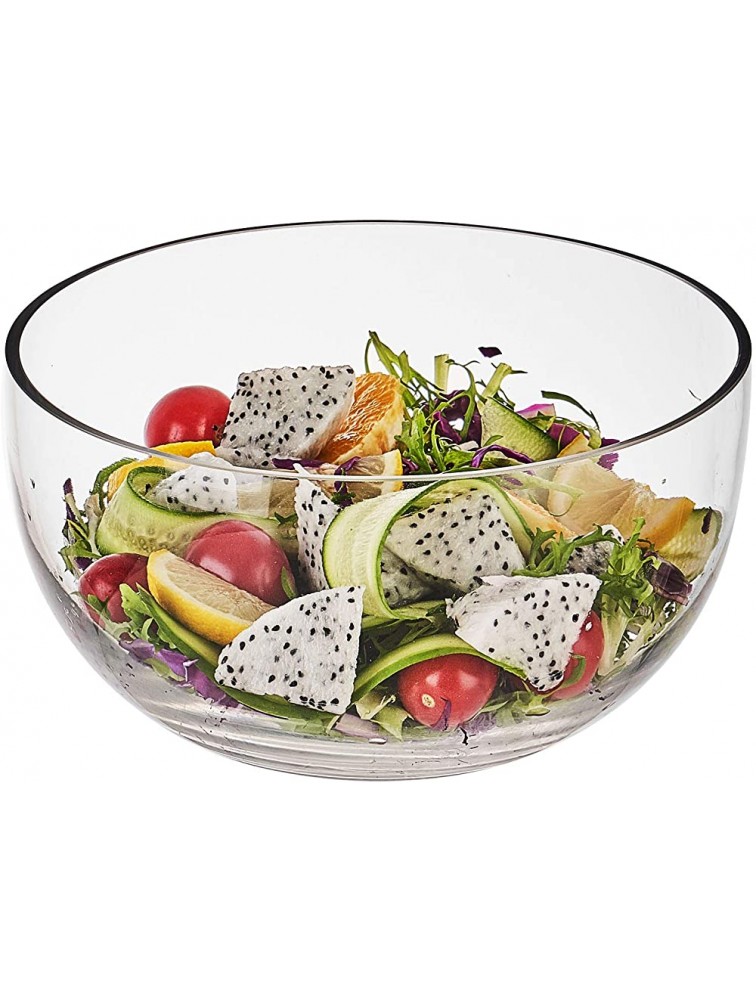 100oz Clear Thick Durable Glass Salad Fruit Dessert Serving Mixing Round Bowls8.7" 22cm X 4.3" 11cm  - BB03X7AQY