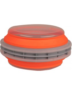 CanCooker Collapsible Batter Bowl | Mess-Free Breading Cooking Bowl | Dishwasher Microwave-Safe & Chemical-Free | Clear & Orange | Large Size - BD8Y5VZ0G