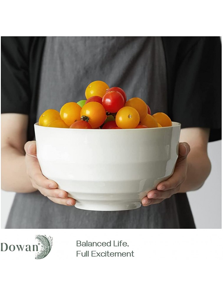 DOWAN Ceramic Mixing Bowls for Kitchen Size 3.5 1.9 1.2 Qt Large Serving Bowl Set Microwave and Dishwasher Safe Sturdy & No Scratch Nesting Bowls for Space Saving 3-Piece Set Creme White - BZLW7GLMD