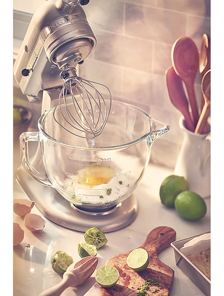 KitchenAid Stand Mixer Bowl 5 quart Glass with Measurement Markings - B0V1GE52K