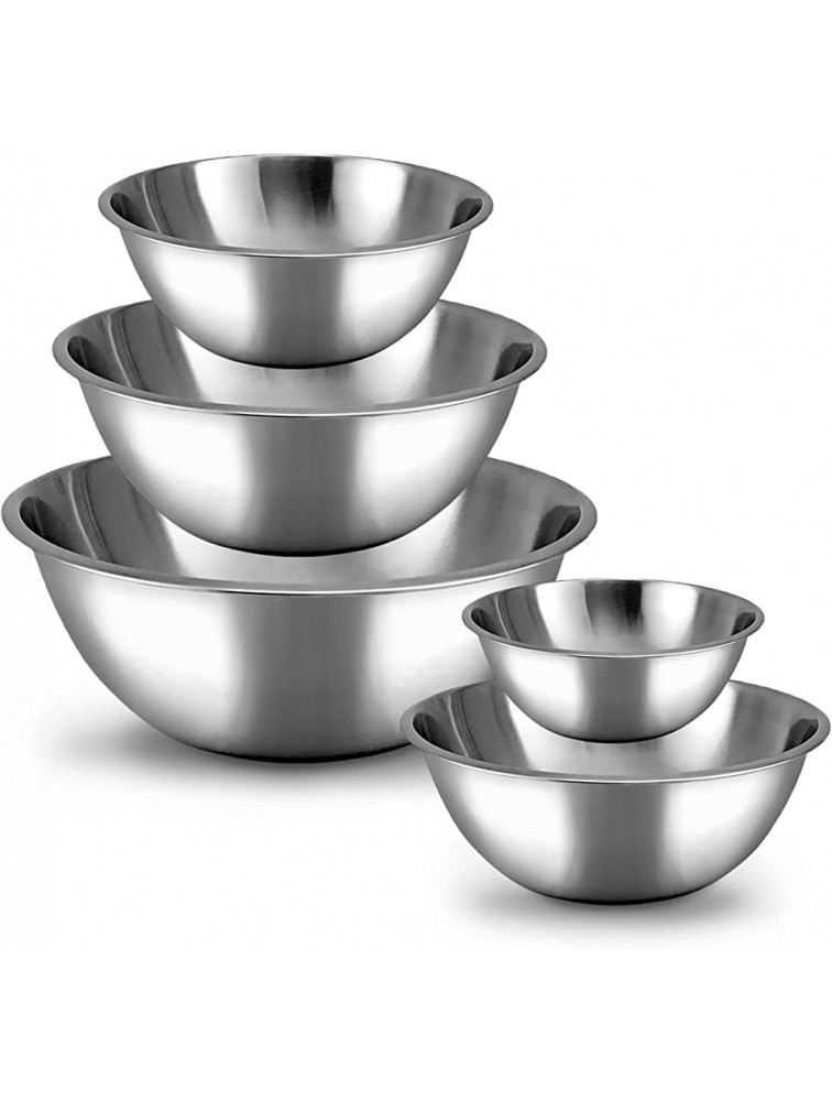 Meal Prep Stainless Steel Mixing Bowls Set Home Refrigerator and Kitchen Food Storage Organizers | Ecofriendly Reusable Heavy Duty By WHYSKO - BFNCWE4PA