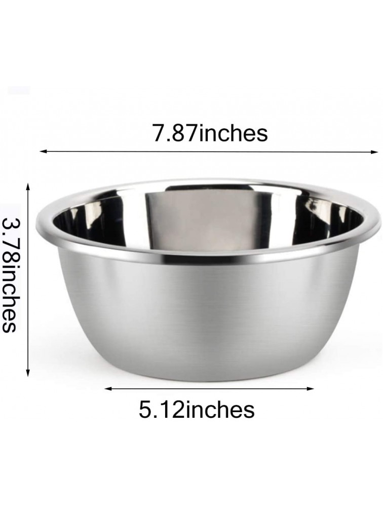 Metal Bowl,Stainless Steel Metal Basin,Deep Heavy Duty Metal Salad Bowl By Erya 7.87" diameter x 3.78"H - B6DI1KQXT