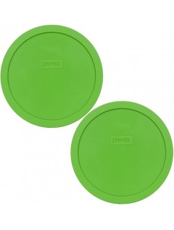 Pyrex Bundle 2 Items: 7402-PC 6 7-Cup Green Plastic Food Storage Lids - B556ZHB7X
