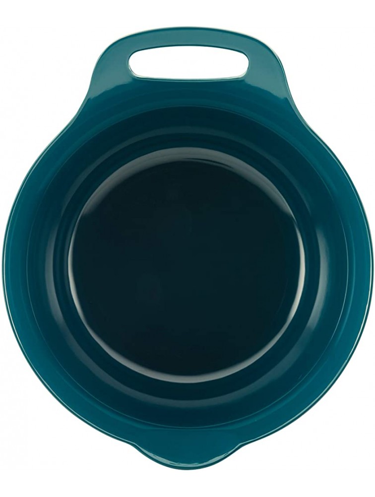 Rachael Ray Tools and Gadgets Nesting Stackable Mixing Bowl Set with Pour Spouts and Handle 2 and 3 Quarts Light Blue and Teal - BDBSL2E4R