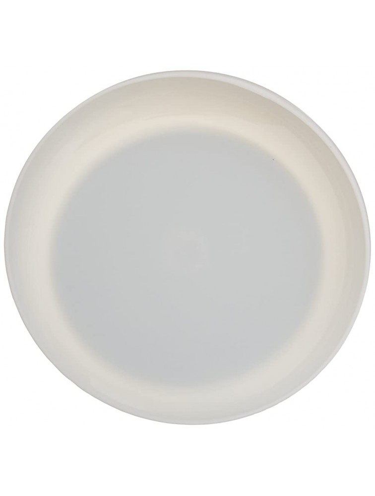 Sammons Preston 37626 Ivory Round Scoop Dish Unbreakable 8" Scooper Bowl for Elderly Disabled & Handicapped Plate with Non Skid Rubber Padded Bottom for Independent Eating Self-Feeding Aid - BSYJ325KP