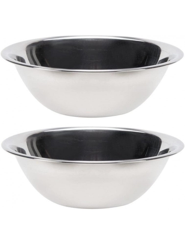 Vollrath 47934 Economy Mixing Bowls Set of 2 4-Quart Stainless Steel - B38KIAPZA