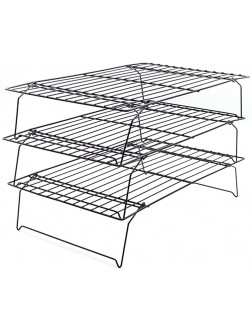3-Tier Cooling Rack 13" X 9" Fit For Baking Cookies Cakes Breads Roasting Grilling Heavy Duty Commercial Quality kitchen pan - B0W8BG0DI