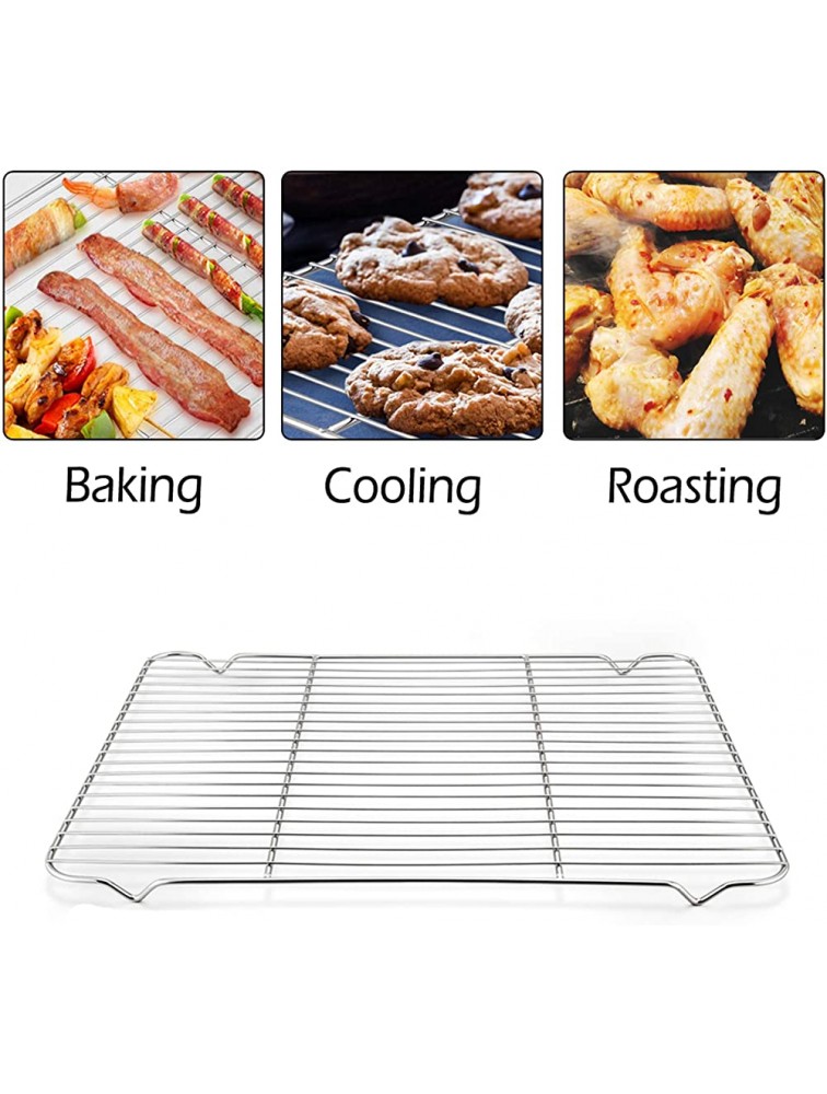 Baking Rack Cooking Rack Set of 2 16.6''x11.6'' P&P CHEF Stainless Steel Wire Cooling Drying Roasting Rack Fits Half Sheet Cookie Pans Commercial Quality Oven & Dishwasher Safe - B8SYWH5M2