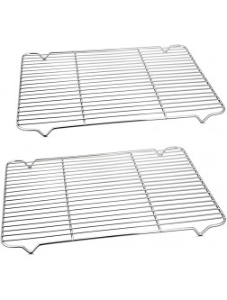 Baking Rack Cooking Rack Set of 2 16.6''x11.6'' P&P CHEF Stainless Steel Wire Cooling Drying Roasting Rack Fits Half Sheet Cookie Pans Commercial Quality Oven & Dishwasher Safe - B8SYWH5M2