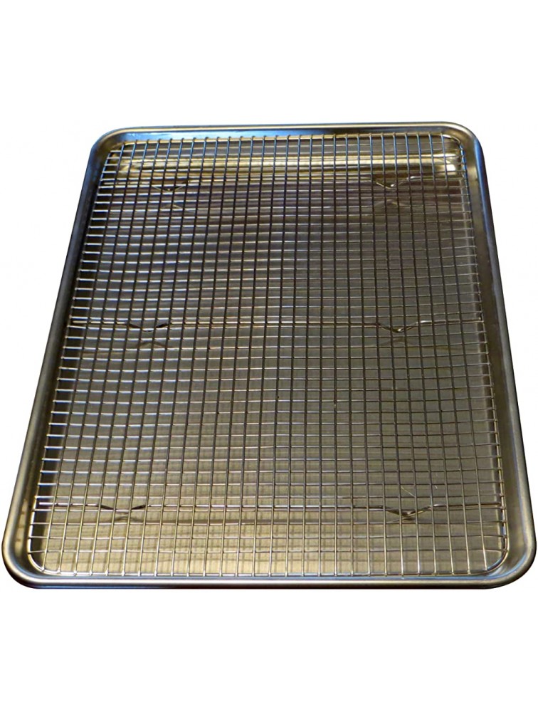 Hamilton Housewares Stainless Steel Cooling Rack Heavy Duty and Oven Safe Good for Cooling Baking and Roasting Fits Half Sheet Pans Perfect for Cookies Cakes & More 12 x 17 - BUGUJGKDA
