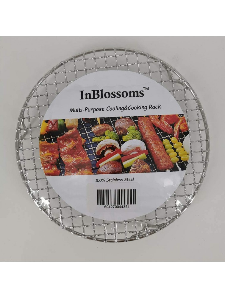 InBlossoms 6.5 Round Cooling Rack Baking 304 Stainless Steel Versatile Steaming Grilling Fit Air Fryer,Cake Pan Oven - B1OUZBT6P
