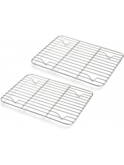 Muka 2 Pieces Baking Cooling Rack Cake Bread Cookie Baking Rack Stainless Steel-9" x 7" 2PACK - BAY0XJST6