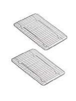 NEW Heavy-Duty 1 4 Size Cooling Rack Cooling Racks Wire Pan Grade Commercial grade Oven-safe Chrome 8 x 10 Inches Set of 4 - BYSZW54X5