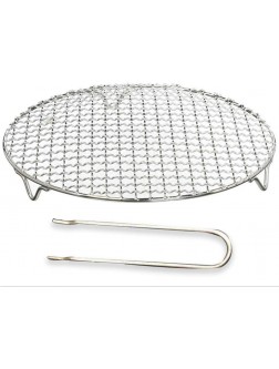 OUKEYI Round Barbecue Wire Rack Dia 8.5" Multi-Purpose Grill Cooling Rack BBQ Accessories Grill Net for Instant Pot Pressure Cooker - B0I8WF5FG