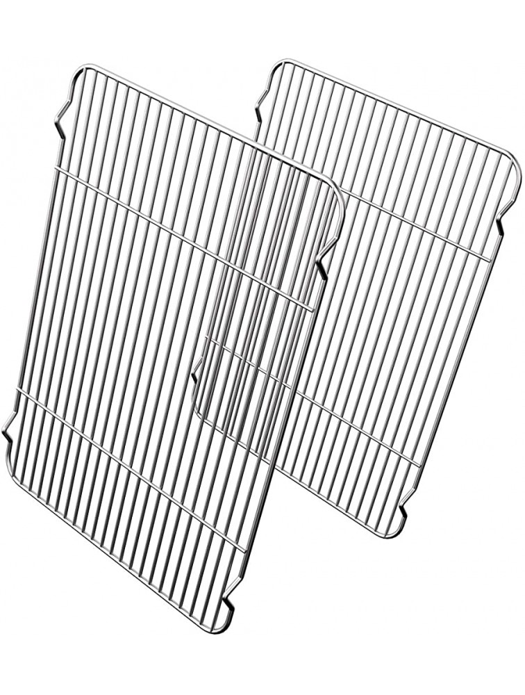 Small Baking Rack Pack of 2 HEAHYSI Stainless Cooling Rack for Cooking Baking Roasting Grilling Drying Rectangle 8.66 x 6.29 x 0.6 Inch for Small Toaster Oven Oven & Dishwasher Safe - B8847JEZ7