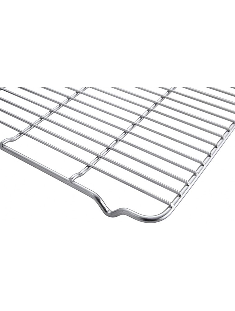 SunnyPoint Oven-Safe 100% Stainless Steel Wire Cooling Rack for Baking Cake Breads Oven Cooking Roasting Grilling Heavy Duty Commercial Quality Fits Half Size Pan. 1 16.7 X 10.9 - BHF3INAI1
