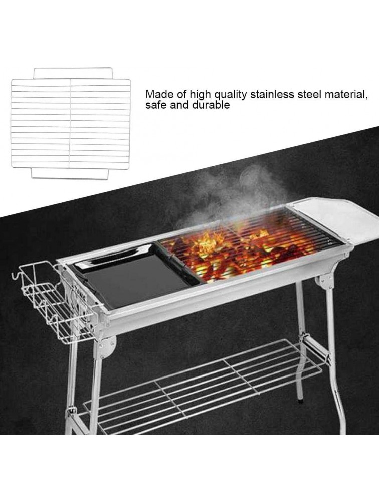 TOPINCN Rectangular Stainless Steel Non-Stick Barbecue BBQ Rack Baking Wire Mesh Grill-Portable Cooking Grid for Outdoor CookingL - BXTNZ8X5K