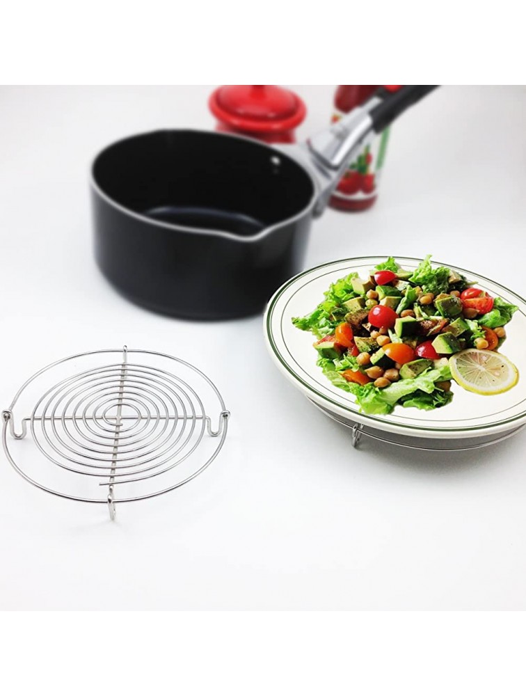 Wire Steamer Kettle Rack Holder Fit For All Pots Pans Up To 4L Cookware Easy Cooking Steaming Vegetables Foods Small-Dia 5inch - BVOBBUWBW