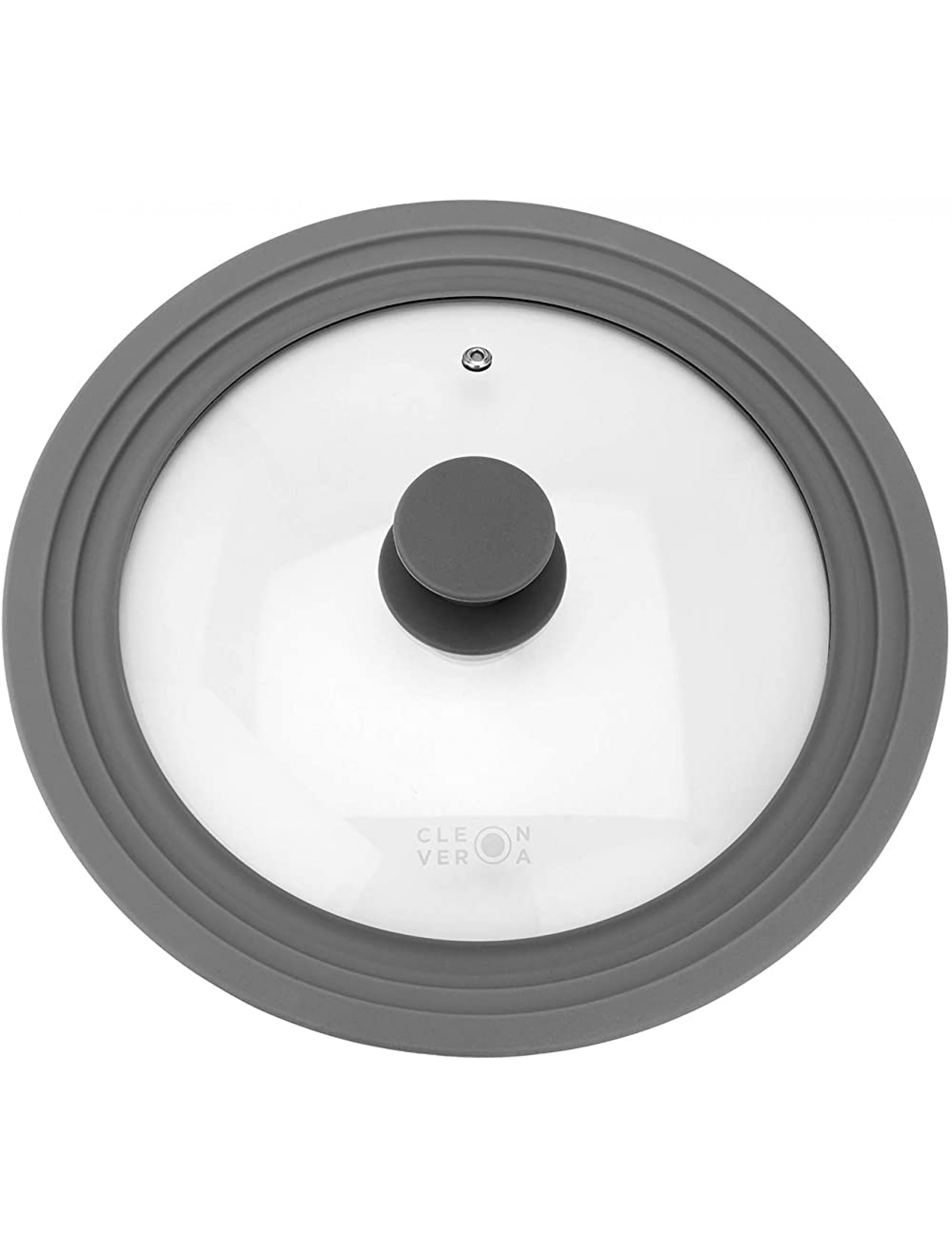 Cleverona Clever Lid Universal Pot and Pan Lid Extra Large fits 11 12 and 12.5 inch Pans Dark Grey - B9RH698Q3