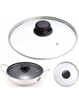 M.V. Trading Tempered Glass Lid Cookware Glass Lid 34cm 13.3858-Inches Inner Edge to Edge - B3E9X85D4